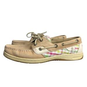 Women's Sperry Tan Leather Casual Oxford Loafer Shoes - Sz 8